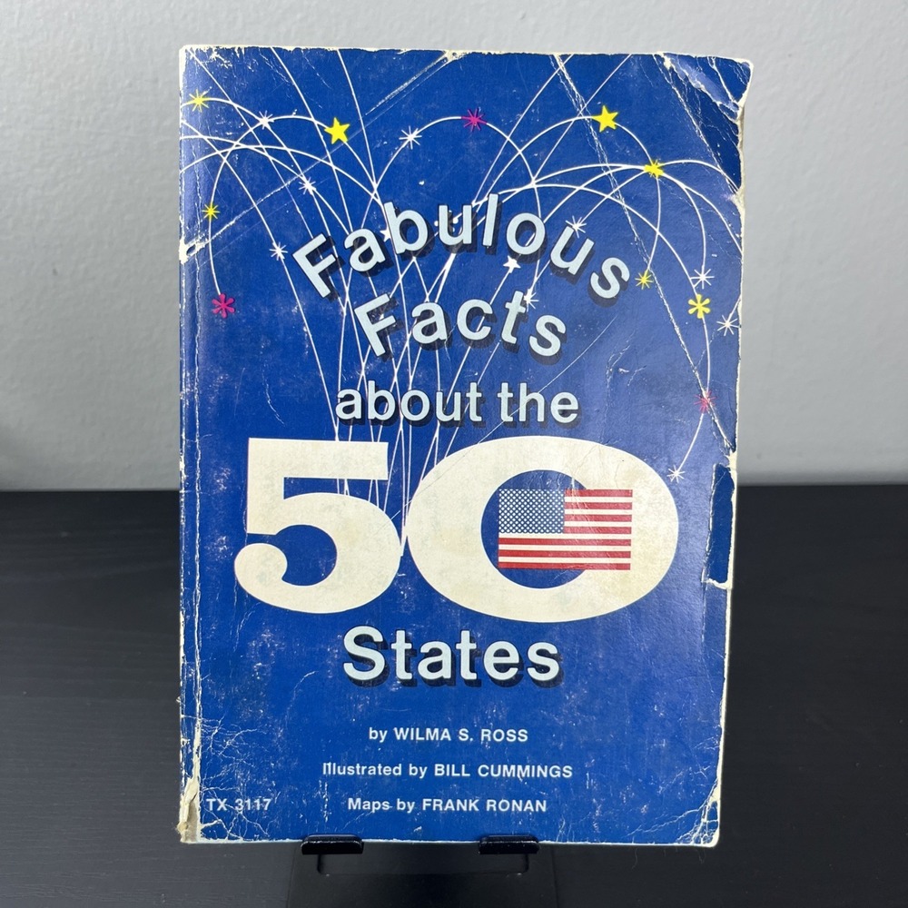 Fabulous Facts About Fifty States 1976‎ Vintage Book Rough Condition USA